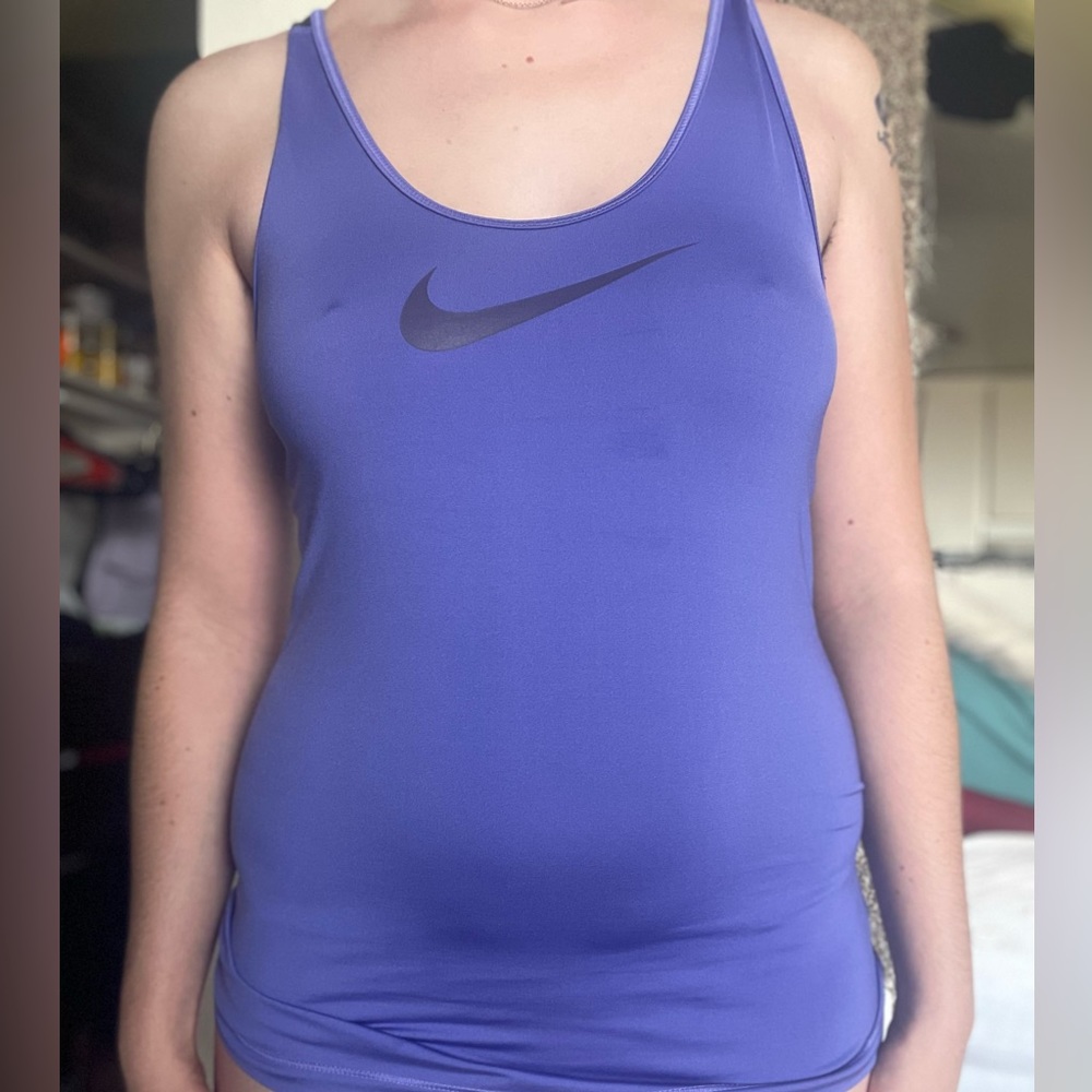 Nike Pro Purple Fitted Workout Tank